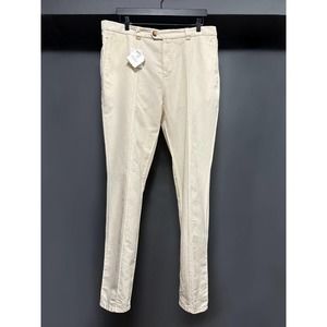 BNWT $750 Brunello Cucinelli Cream Linen Trousers
